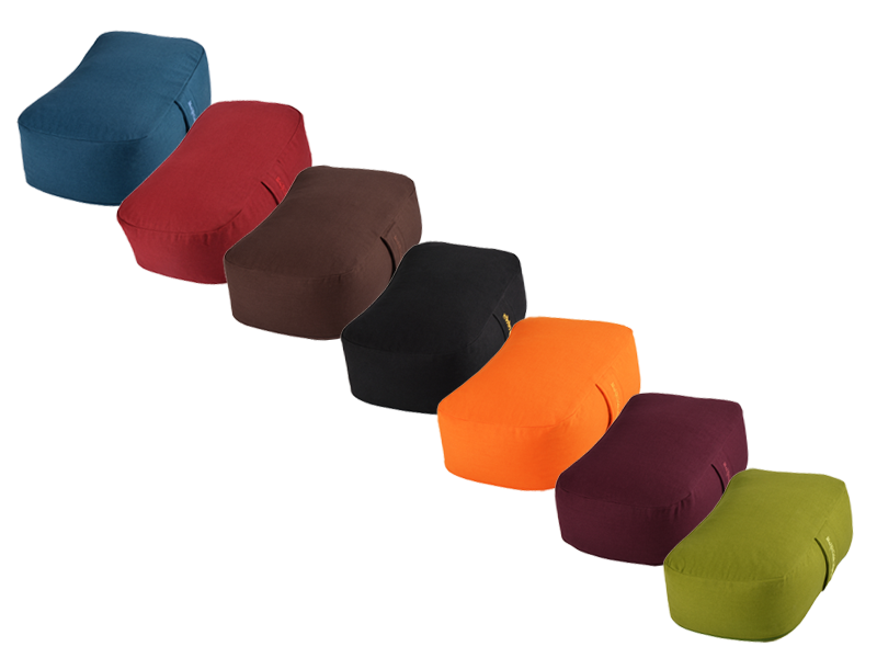 OMNANA CUSHY Coussin Yoga Rectangulaire 65x30x15 Cm - Bolster Épeautre Bio, Housse Bouclette Lavable, Made In Germany, Idéal Yin Yoga Et Relaxation
