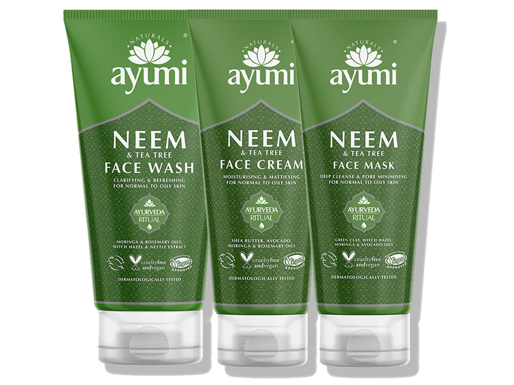 Nettoyant Visage , Masque Visage et Creme Visage Neem & Tea Tree Trio — free download