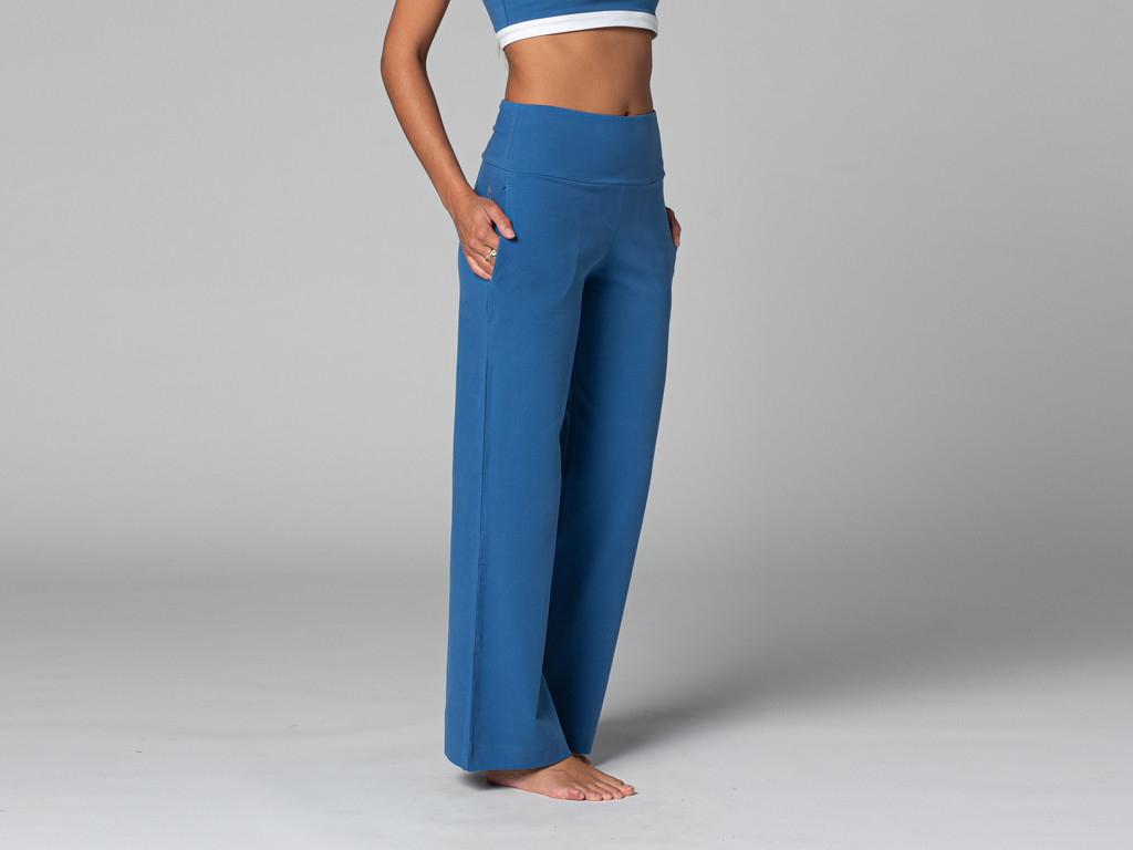 Women's Jazzy Yoga Pants Organic Warm Blue Women's Yoga
