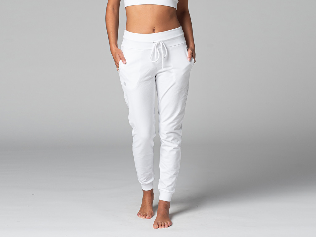 Women's Yoga Pants Jogg Organic White Women's Yoga Clothing