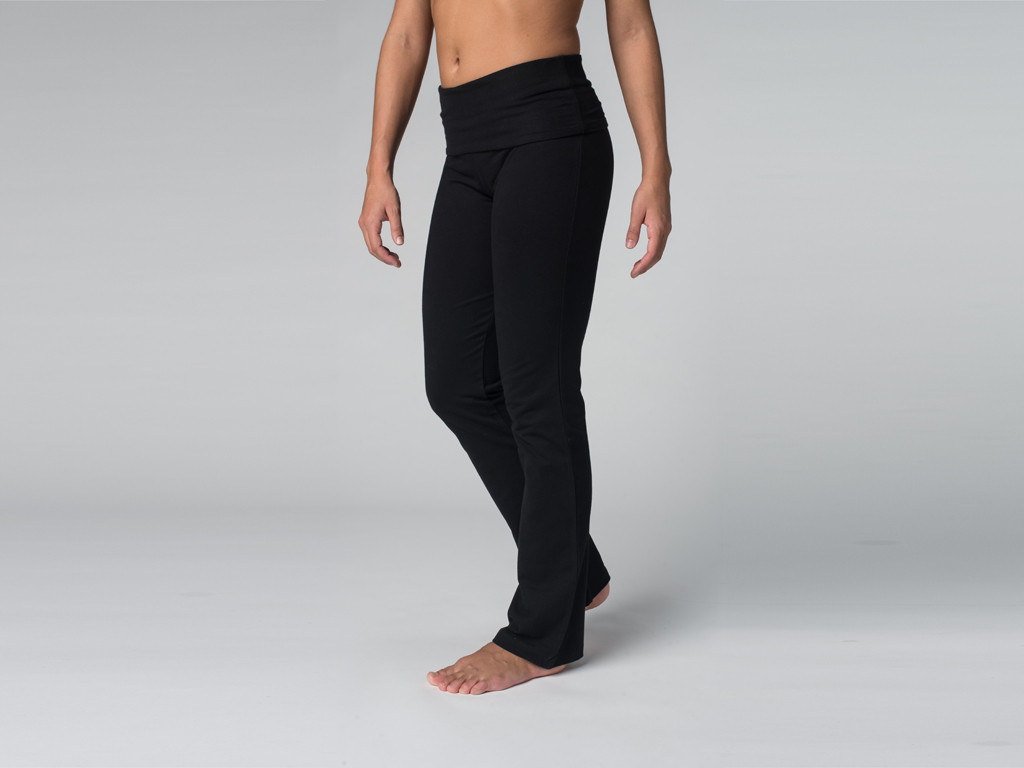 Pantalon de yoga Jazz 95 coton Bio et 5 Lycra Noir Vêtements de