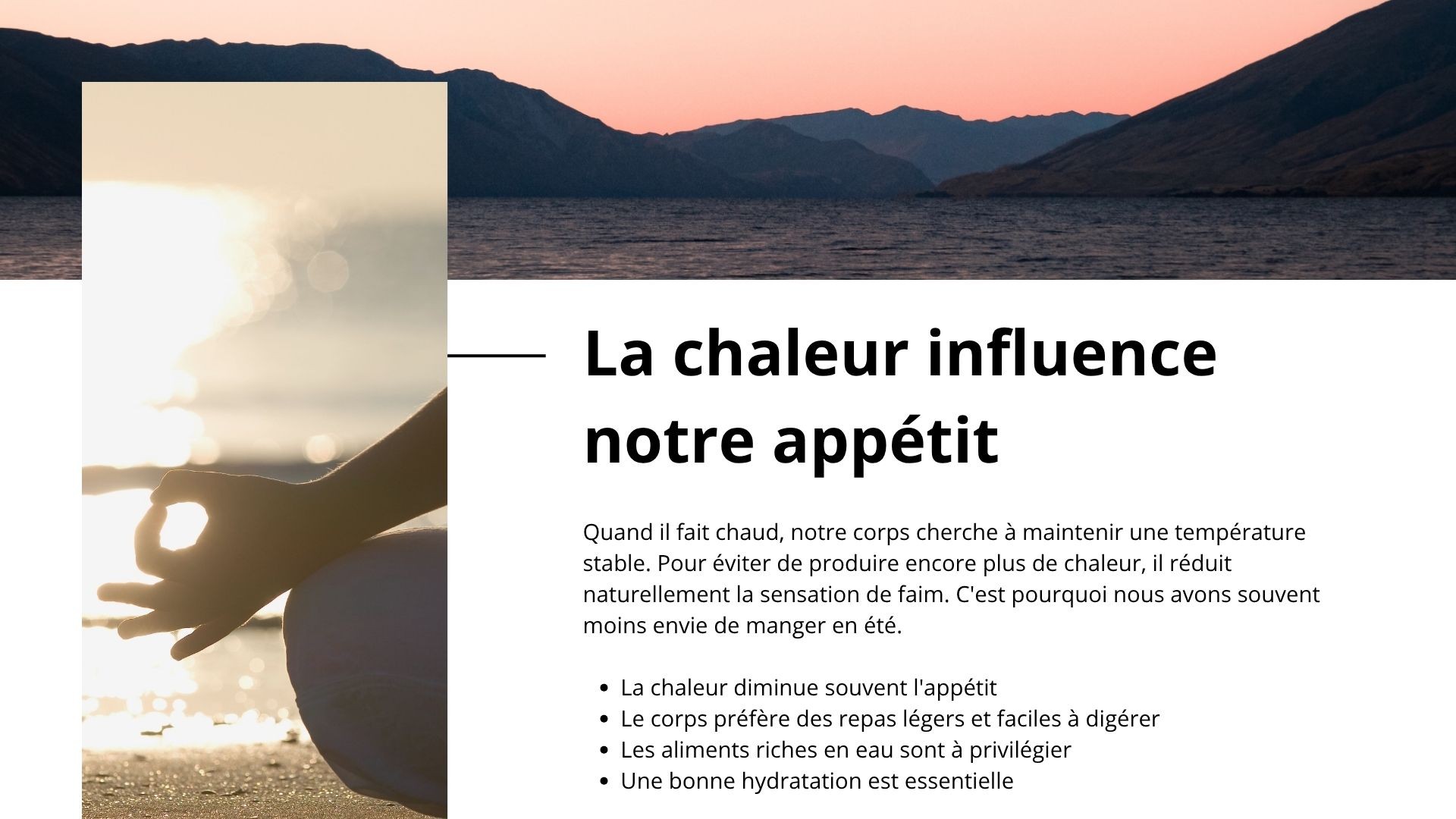 Pourquoi avons-nous souvent moins faim en été ?