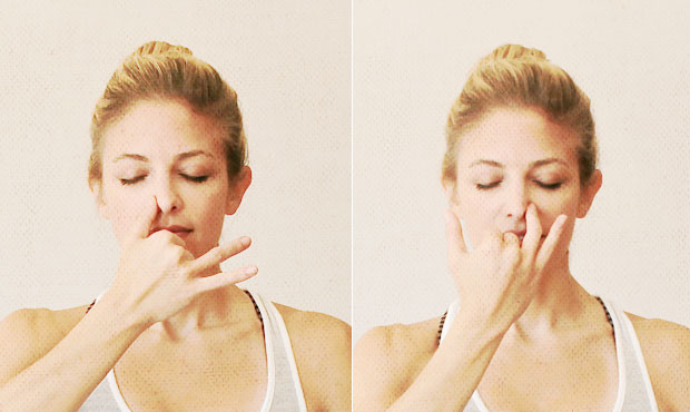 Le nadi shodhana, la respiration controlée Le Nadi shodhana, le pranayama anti-rhume