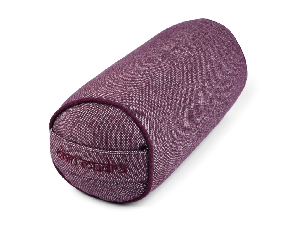 Item Bolster Mini Cylindrique en Chambray de coton biologique - Épeautre Prune chambray