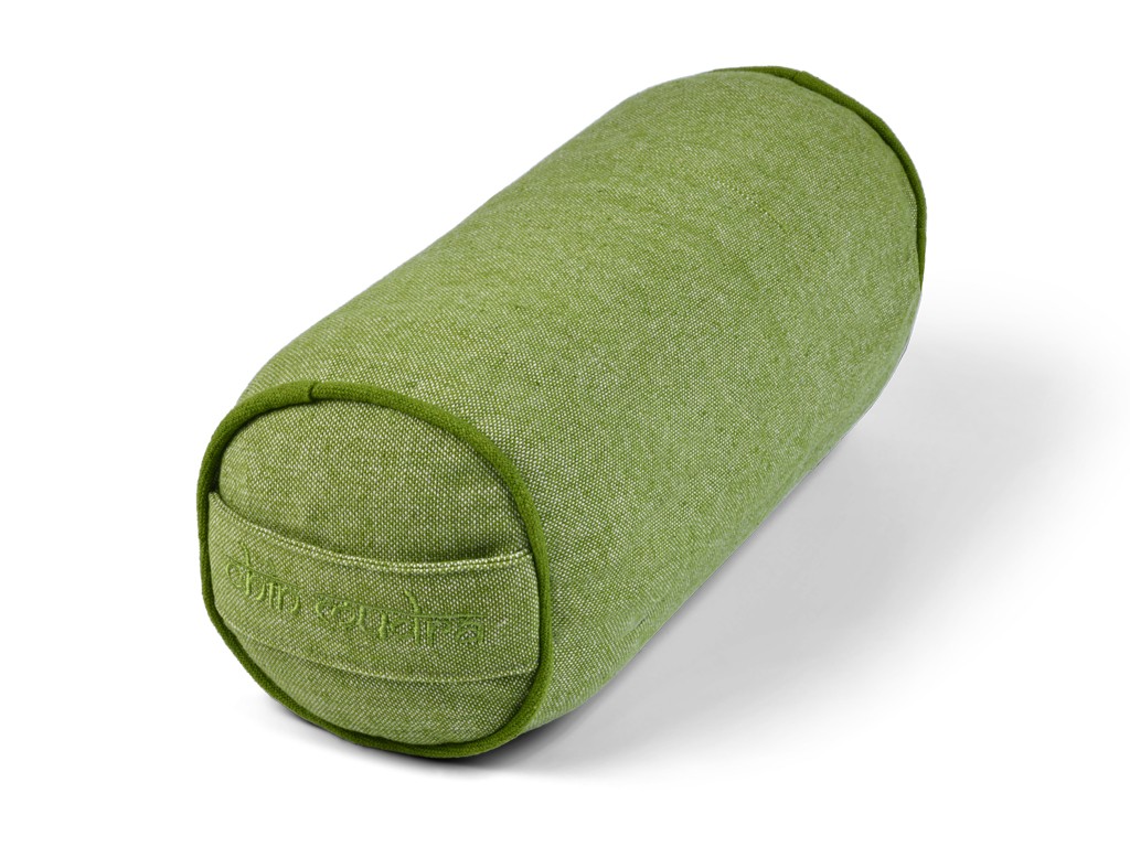 Item Bolster Mini Cylindrique en Chambray de coton biologique - Épeautre Vert chambray