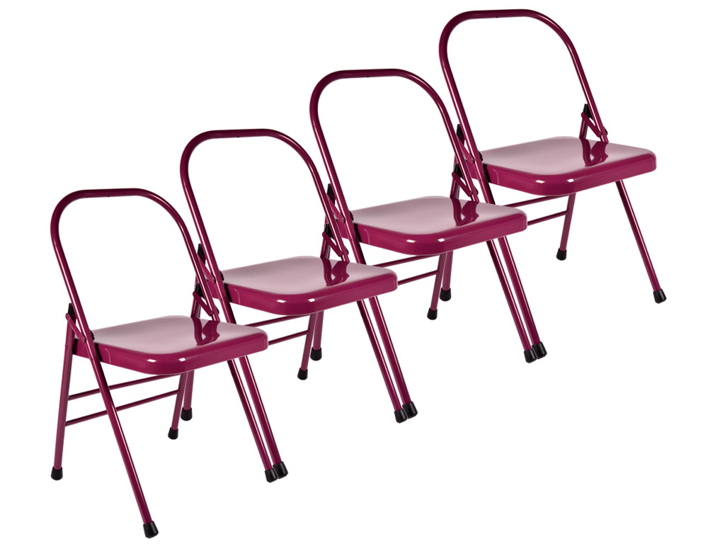 Item Chaise de Yoga 1 Barre Haute Prune Lot de 4