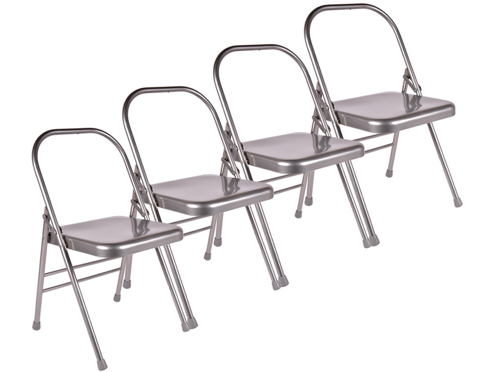 Item Chaise de Yoga Standard 1 Barre Grise Lot de 4