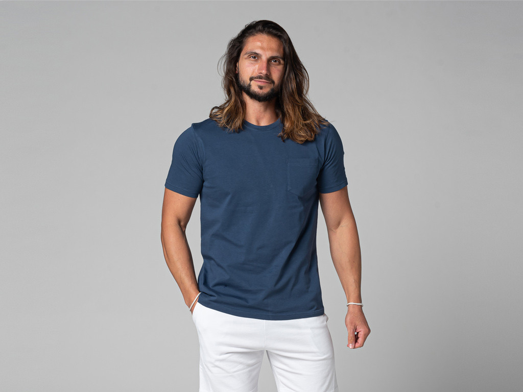 Item T-Shirt Tapan Manches Courtes 100% Bio Bleu