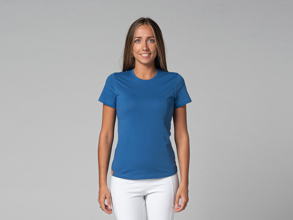 Item T-Shirt TARA M/C Ras du cou - Bio Bleu Chaud