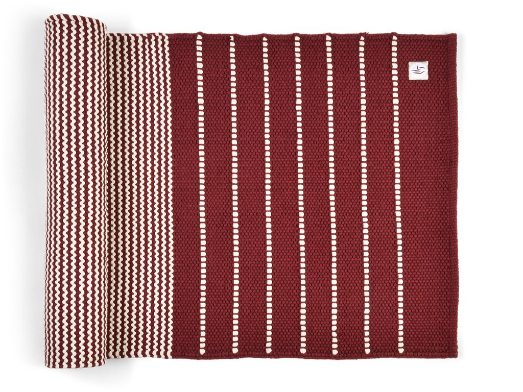 Item Tapis de yoga Taj - Coton naturel - 2 m x 66 cm x 5mm Prune/Écru